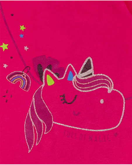 T-shirt en maille rose fille Magic T-shirt en maille rose fille Magic
