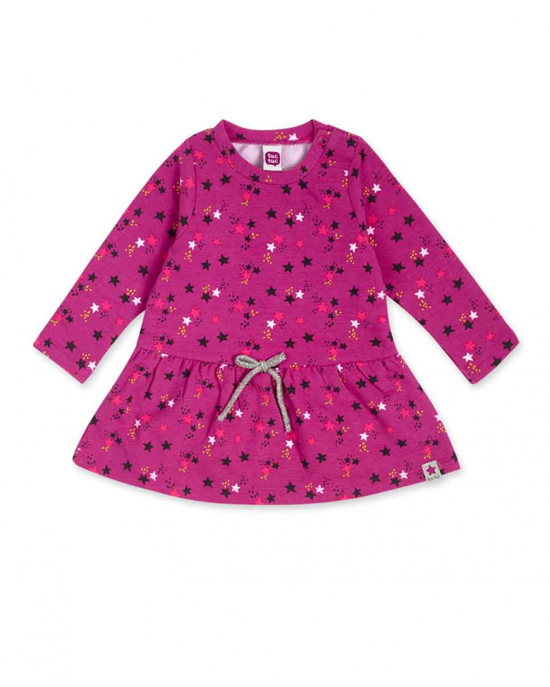 Robe en peluche rose fille Magic