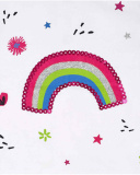 T-shirt fille en maille blanc et rose Magic T-shirt fille en maille blanc et rose Magic