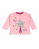 T-shirt en maille rose et gris fille Magic T-shirt en maille rose et gris fille Magic