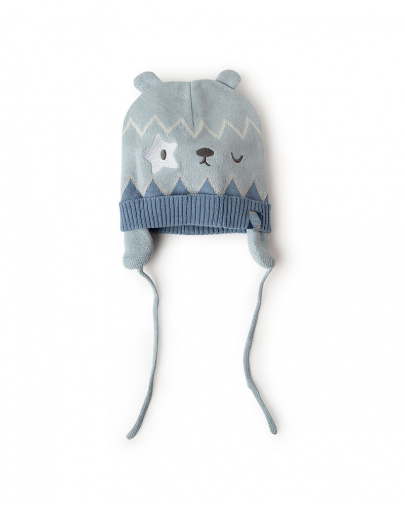 Bonnet Tricot Bleu Garçon Baby Circus