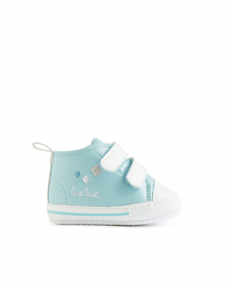 Baskets Bleues Similicuir Garçon Baby Circus