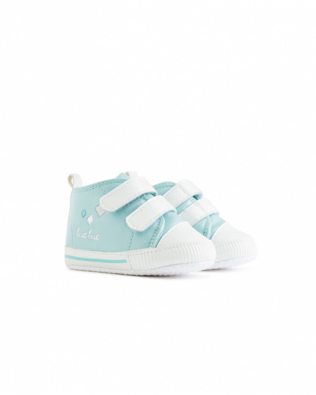 Baskets Bleues Similicuir Garçon Baby Circus