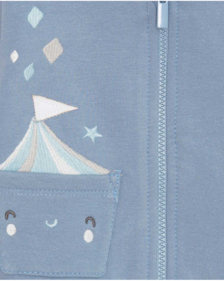 Set 3 Pièces Peluche Et Tricot Bleu Garçon Baby Circus Set 3 Pièces Peluche Et Tricot Bleu Garçon Baby Circus