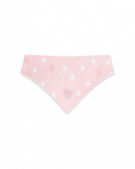 Bandana tricoté rose pour bébé fille de cirque