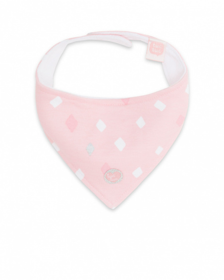 Bandana tricoté rose pour bébé fille de cirque