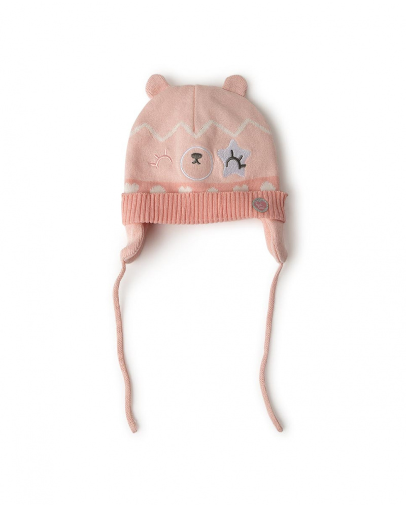 Bonnet Tricot Rose Fille Baby Circus