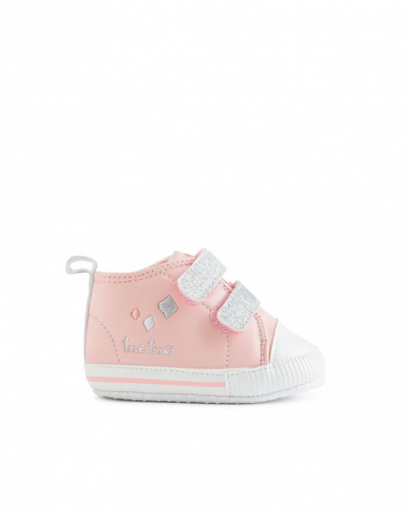 Baskets en similicuir rose fille Baby Circus