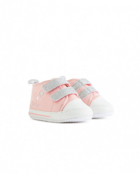 Baskets en similicuir rose fille Baby Circus