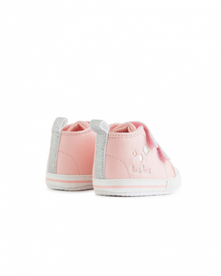 Baskets en similicuir rose fille Baby Circus