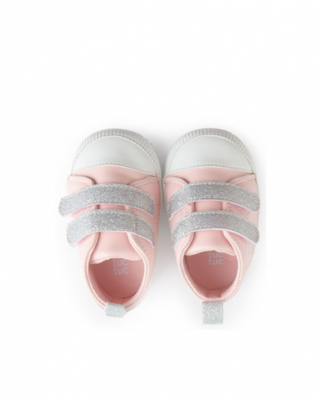 Baskets en similicuir rose fille Baby Circus