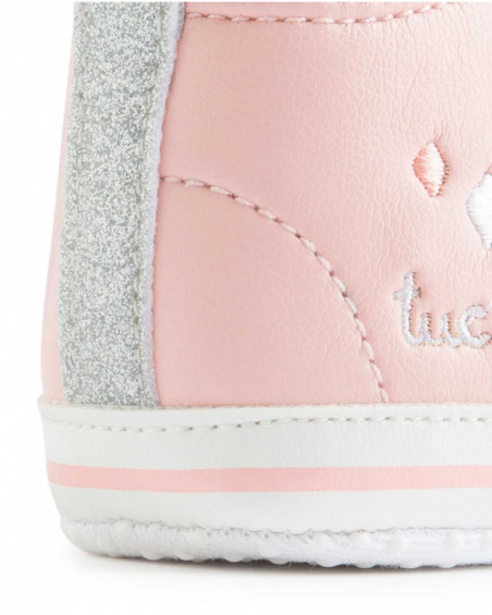 Baskets en similicuir rose fille Baby Circus