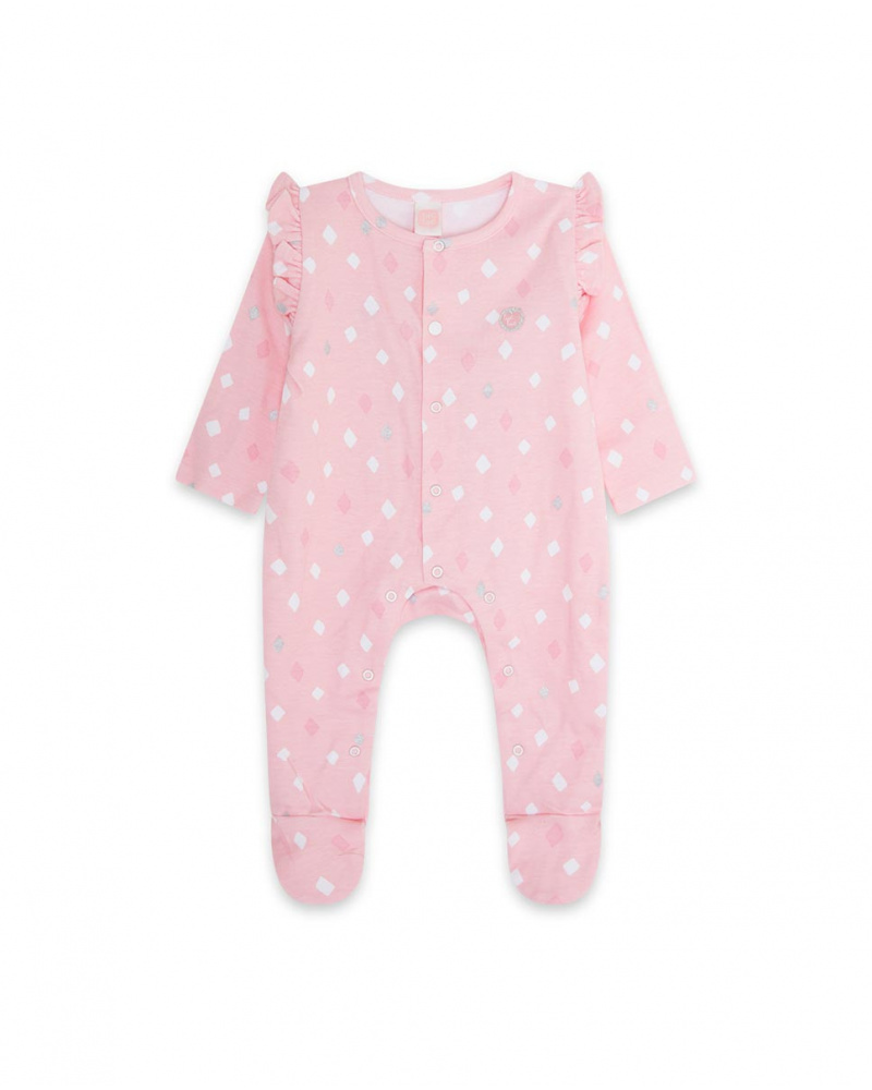 Barboteuse en maille rose fille Baby Circus