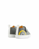 Chaussures en peluche grises garçon arc-en-ciel d'hiver Chaussures en peluche grises garçon arc-en-ciel d'hiver