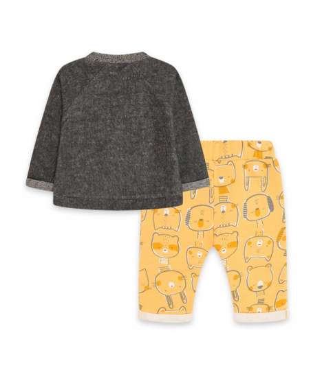 Sweat Et Pantalon Peluche Gris Garçon Winter Rainbow Sweat Et Pantalon Peluche Gris Garçon Winter Rainbow