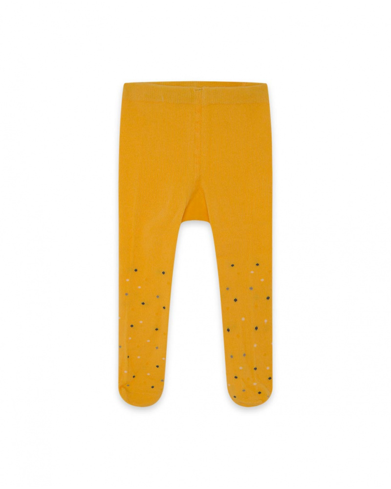 Fille Orange Collants Hiver Arc-en-Ciel