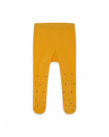 Fille Orange Collants Hiver Arc-en-Ciel Fille Orange Collants Hiver Arc-en-Ciel