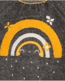 Sweat-shirt et legging en peluche gris en tricot fille