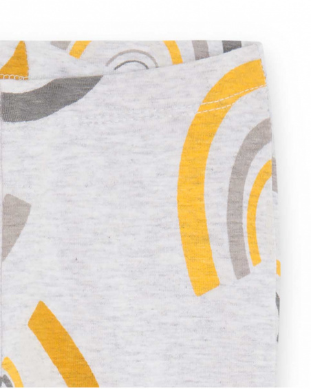 Sweat-shirt et legging en peluche gris en tricot fille