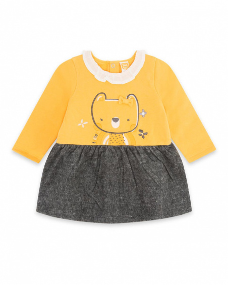 Robe Peluche Fille Orange Et Grise Winter Rainbow Robe Peluche Fille Orange Et Grise Winter Rainbow