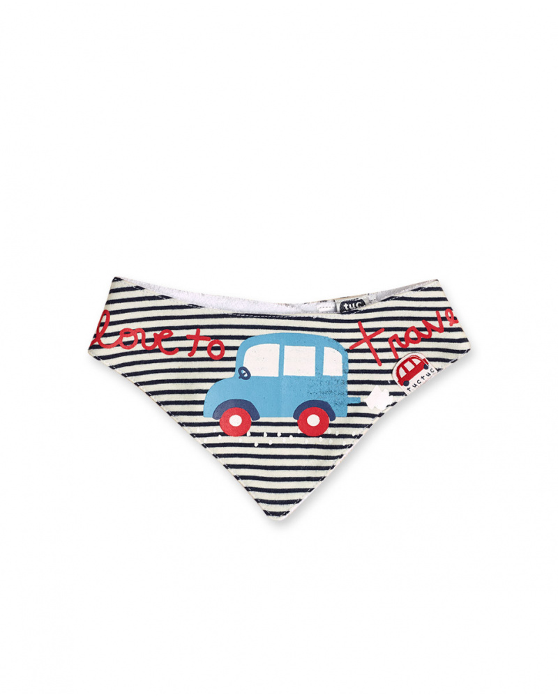 Bandana Boy Mini Traveller Bleu Et Pois Rouges