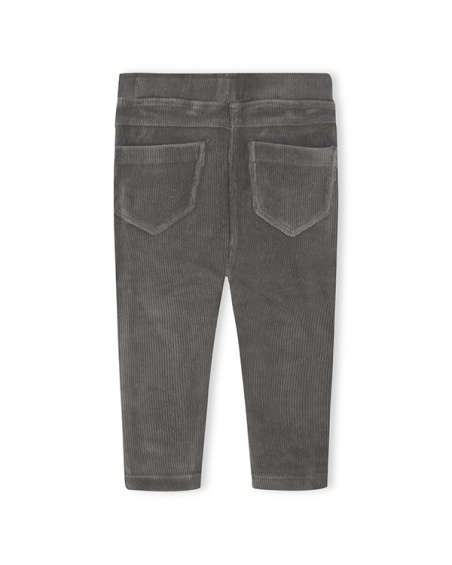 Jegging Velours Gris Fille Basics Bébé W23
