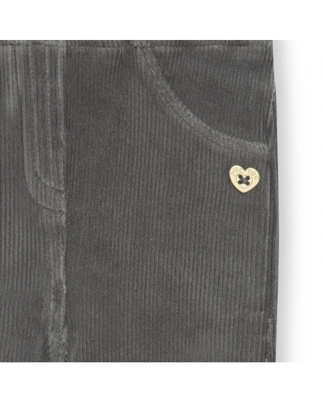 Jegging Velours Gris Fille Basics Bébé W23