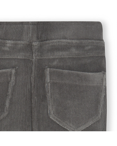Jegging Velours Gris Fille Basics Bébé W23