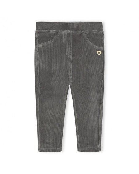 Jegging Velours Gris Fille Basics Bébé W23