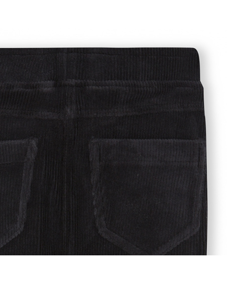 Jegging Velours Côtelé Noir Fille Basics Bébé W23 Jegging Velours Côtelé Noir Fille Basics Bébé W23