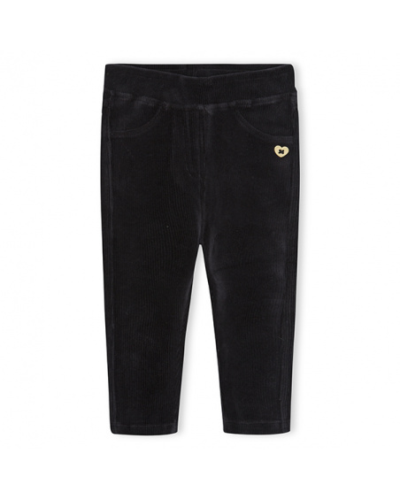Jegging Velours Côtelé Noir Fille Basics Bébé W23 Jegging Velours Côtelé Noir Fille Basics Bébé W23