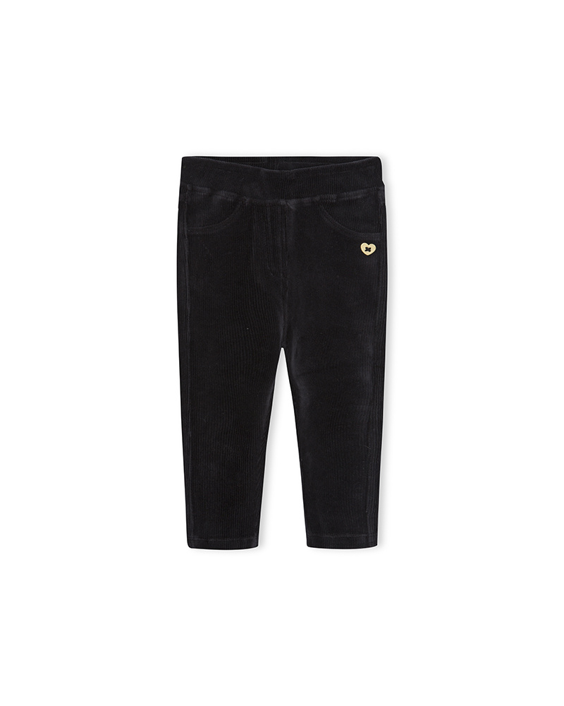 Jegging Velours Côtelé Noir Fille Basics Bébé W23