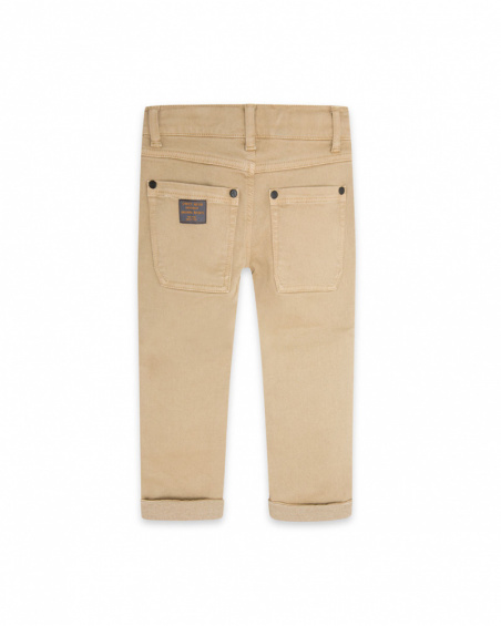 Pantalon en sergé gris Boy Basics Kids W23