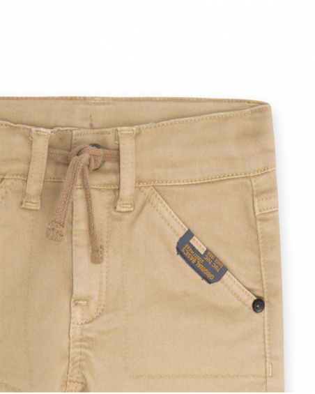 Pantalon en sergé gris Boy Basics Kids W23