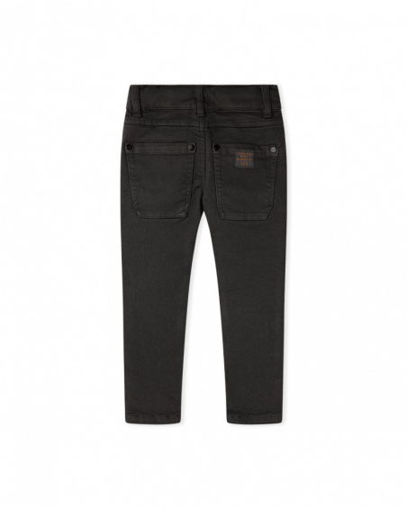 Pantalon en sergé gris et gris Boy Basics Kids W23