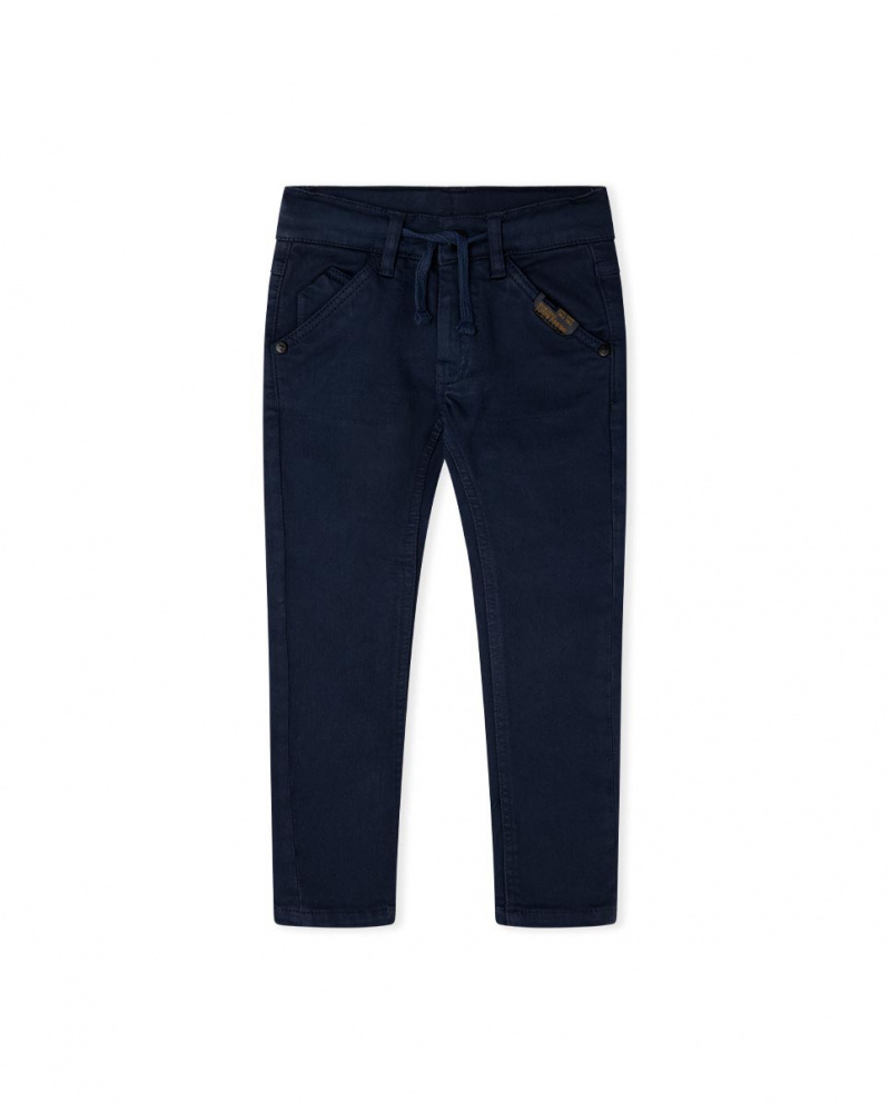 Pantalon en sergé bleu marine Boy Basics Kids W23