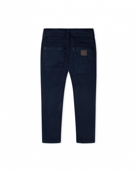 Pantalon en sergé bleu marine Boy Basics Kids W23 Pantalon en sergé bleu marine Boy Basics Kids W23