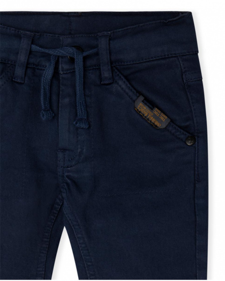 Pantalon en sergé bleu marine Boy Basics Kids W23 Pantalon en sergé bleu marine Boy Basics Kids W23