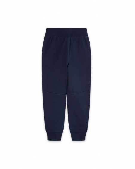 Pantalon en peluche bleu marine Boy Basics Kids W23 Pantalon en peluche bleu marine Boy Basics Kids W23