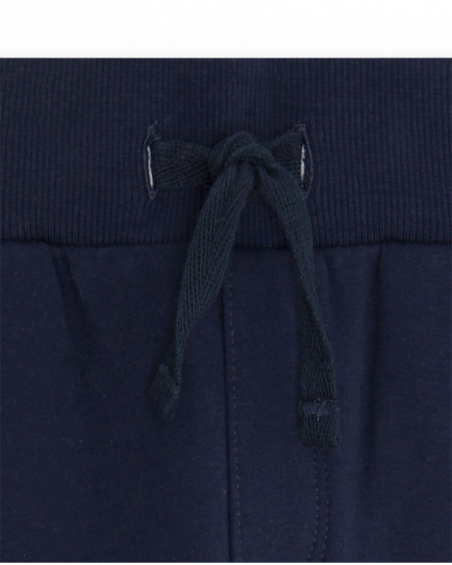 Pantalon en peluche bleu marine Boy Basics Kids W23 Pantalon en peluche bleu marine Boy Basics Kids W23