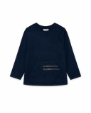 T-shirt en maille bleu marine Boy Basics Kids W23 T-shirt en maille bleu marine Boy Basics Kids W23