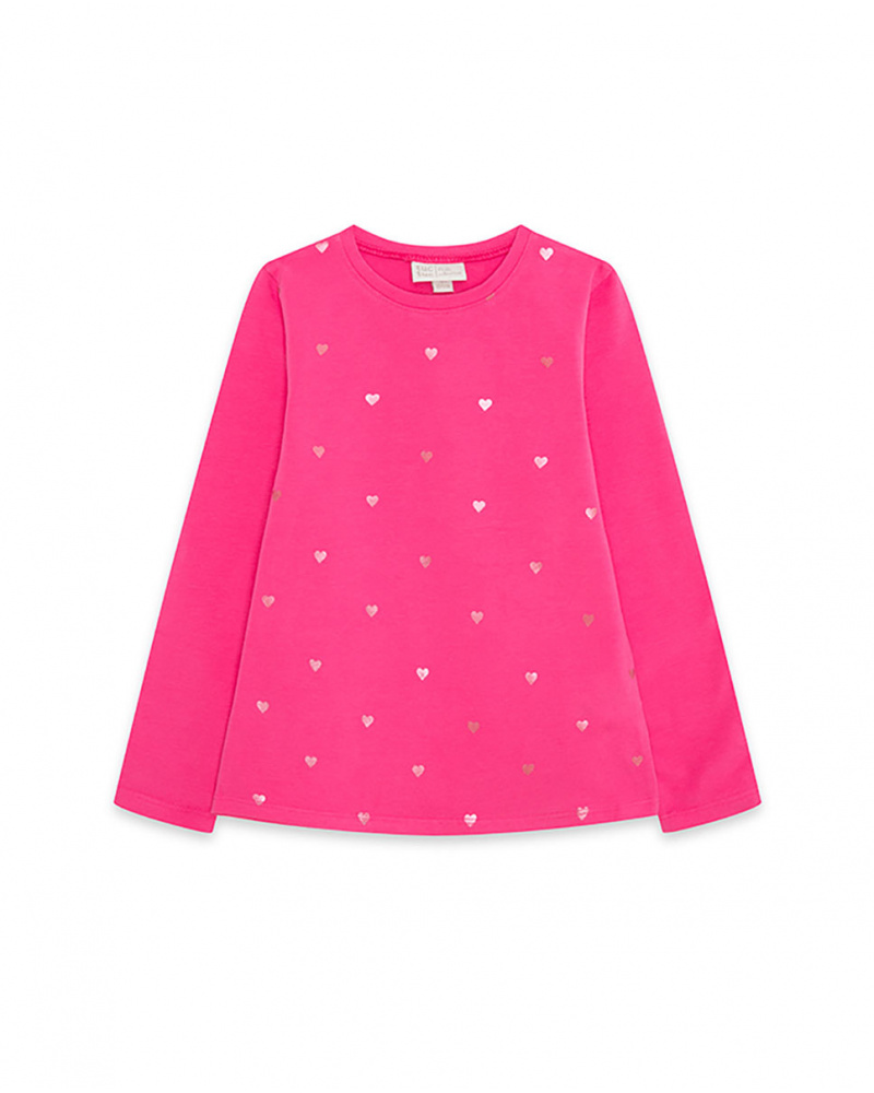 T-shirt Tricot Fuchsia Fille Basics Kids W23