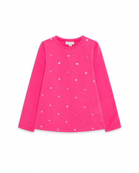 T-shirt Tricot Fuchsia Fille Basics Kids W23