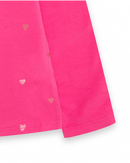 T-shirt Tricot Fuchsia Fille Basics Kids W23