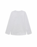 T-shirt Fille Basique Blanc en Maille Enfant W23 T-shirt Fille Basique Blanc en Maille Enfant W23