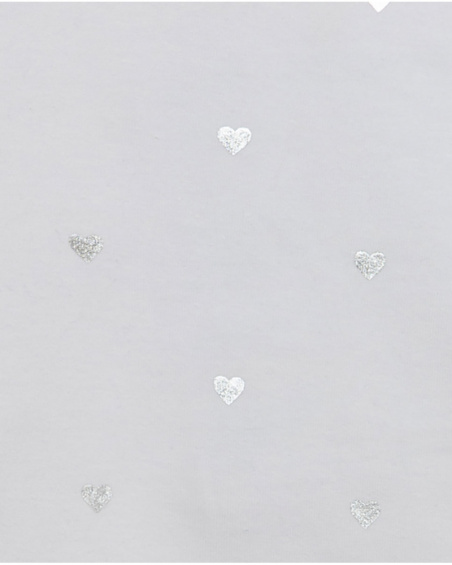 T-shirt Fille Basique Blanc en Maille Enfant W23 T-shirt Fille Basique Blanc en Maille Enfant W23