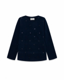 T-shirt en maille bleu marine Fille Basics Kids W23 T-shirt en maille bleu marine Fille Basics Kids W23