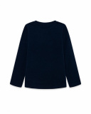 T-shirt en maille bleu marine Fille Basics Kids W23 T-shirt en maille bleu marine Fille Basics Kids W23