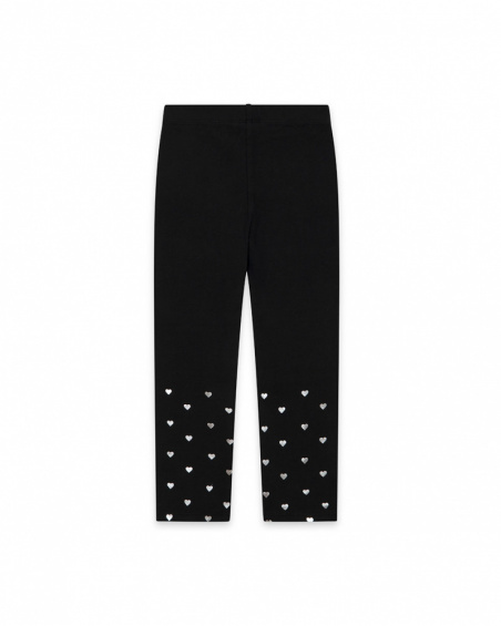 Legging Tricot Noir Fille Basics Kids W23 Legging Tricot Noir Fille Basics Kids W23