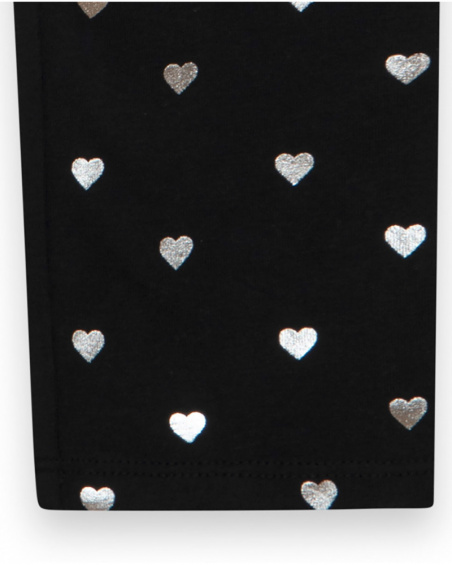 Legging Tricot Noir Fille Basics Kids W23 Legging Tricot Noir Fille Basics Kids W23